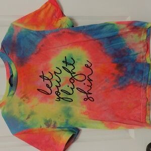 Shein Tie Dye "let you light shine" T-Shirt